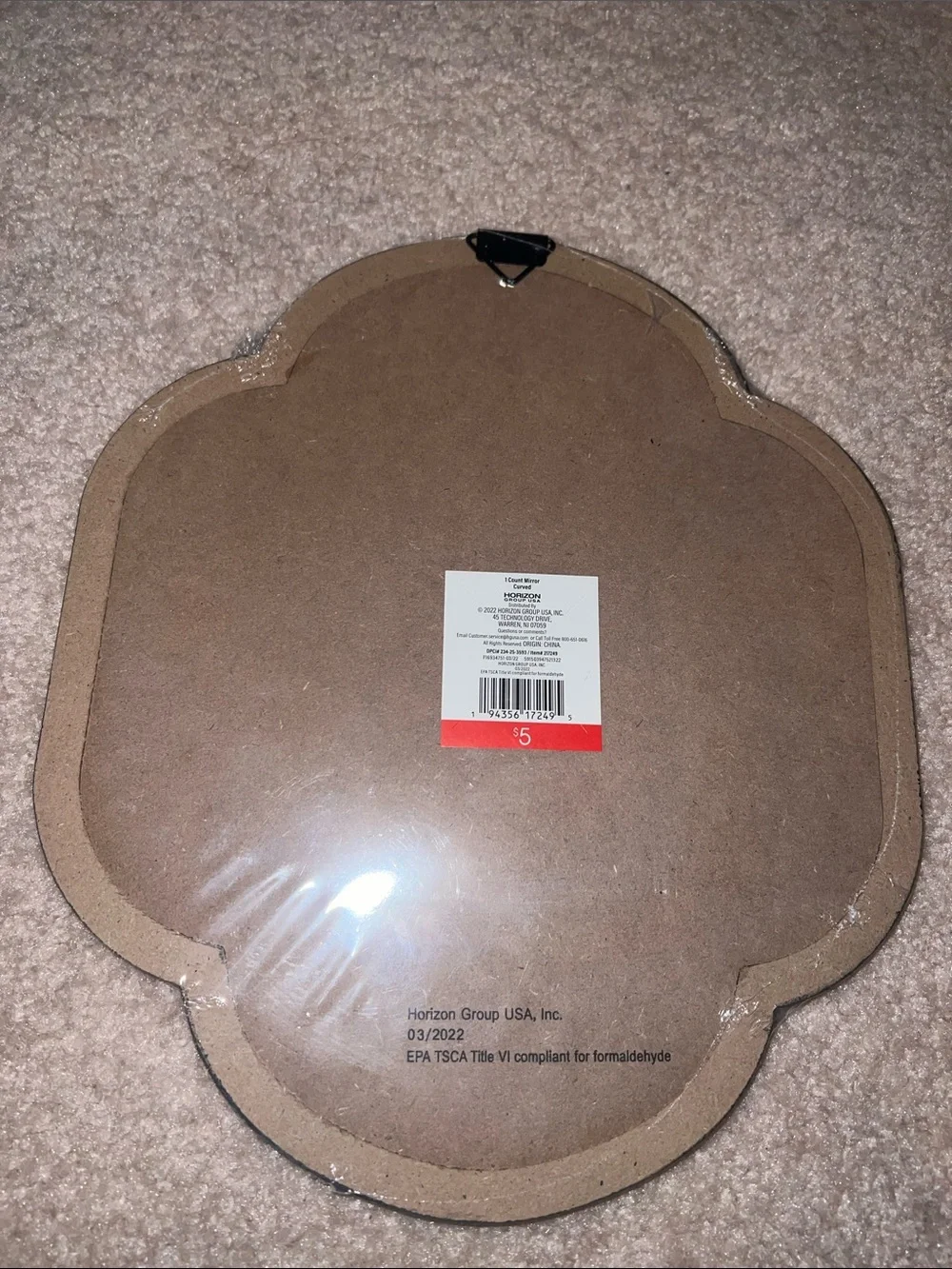 NWT target 2022 bullseye 12” black Curved mirror